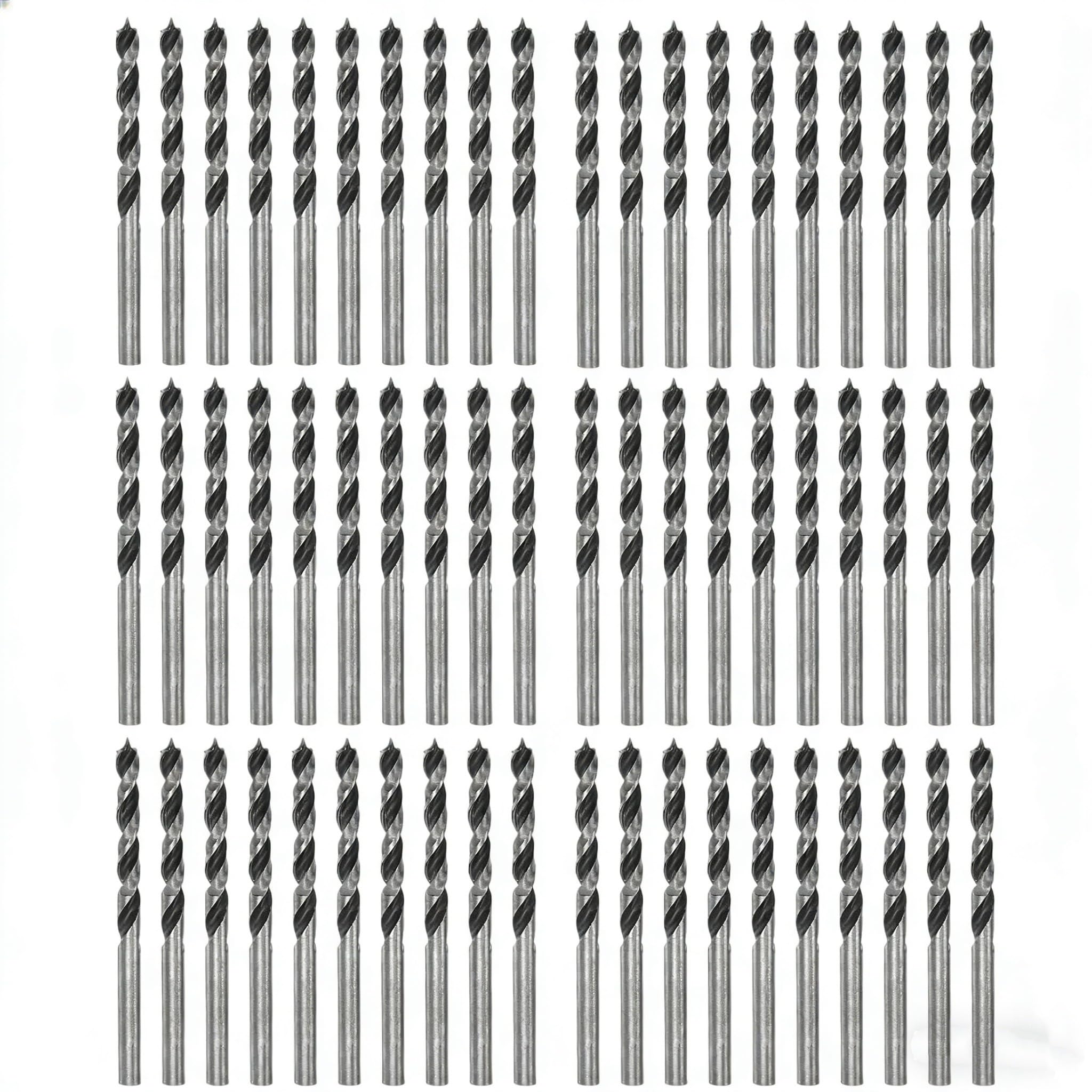60pcs-3mm Wood Drill Bits Brad Point, wood drill bits, Cutting Edge, Professional Carbon Steel Drill Bits, Clean and Efficient Drilling (60pcs-3mm)