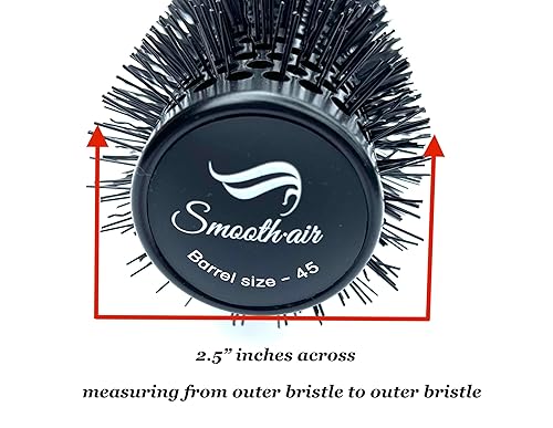 Miniatura 2 de Cepillo redondo profesional para secado por soplado, estilo sin encrespamiento (el cepillo número 45 es de 2.5 pulgadas de ancho x 13 pulgadas de