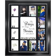 GMFrames School Years Picture Frames K-12 Graduation School Photo Frame for Kindergarten to 12th Grade Keepsake for Graduation Gifts Student Black