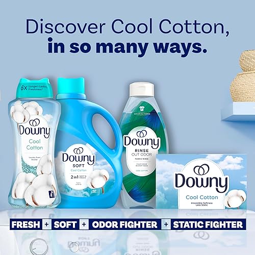 Miniatura 8 de Downy - Perlas potenciadoras de aroma de lavandería en la lavadora, aroma Cool Cotton, 24 oz, perlas de aroma para la ropa, frescura duradera