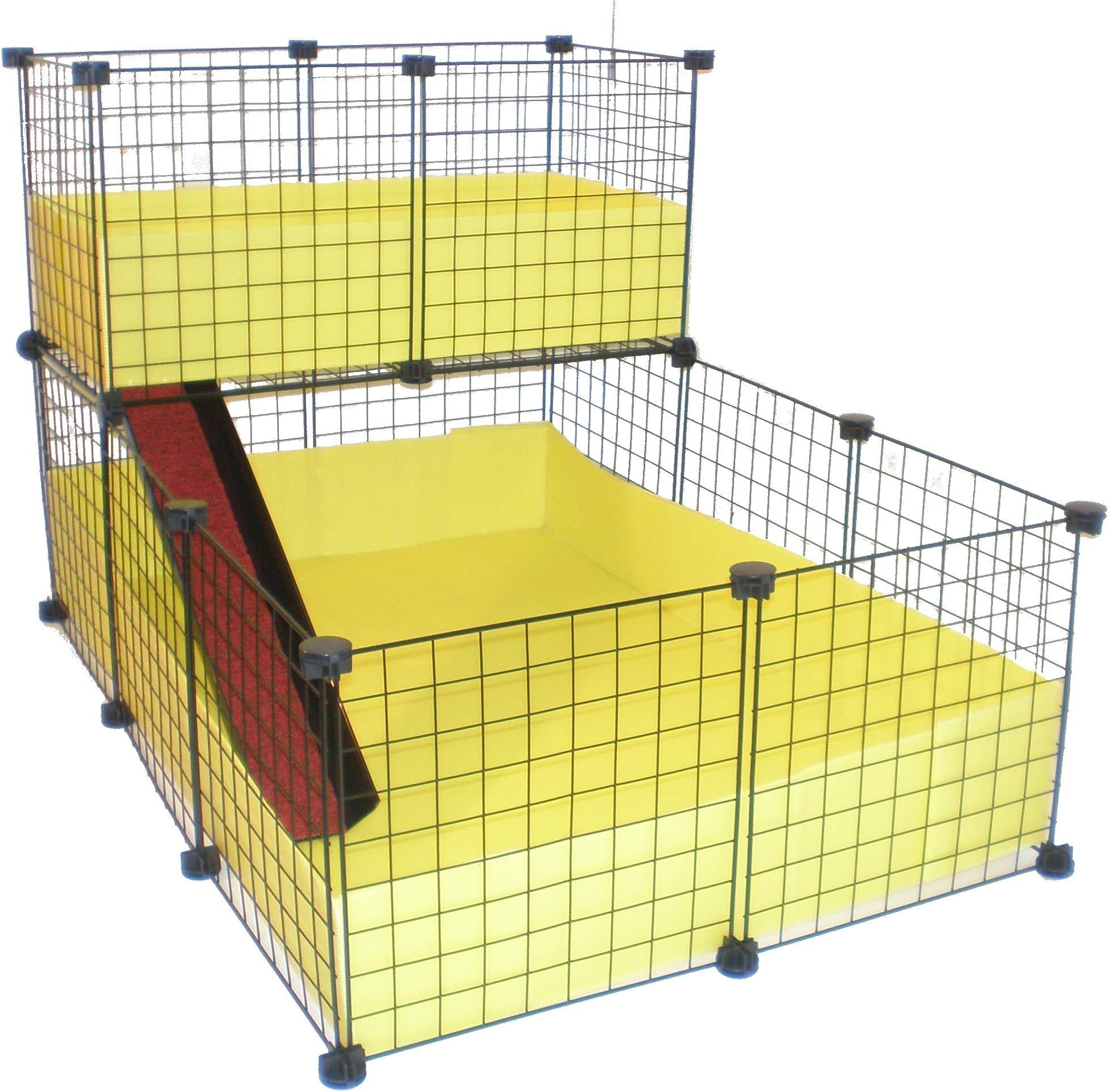 C& C Cage (3 x 2 plus 1x2 loft, Black) YELLOW INSERT AND RAMP NOT INCLUDED