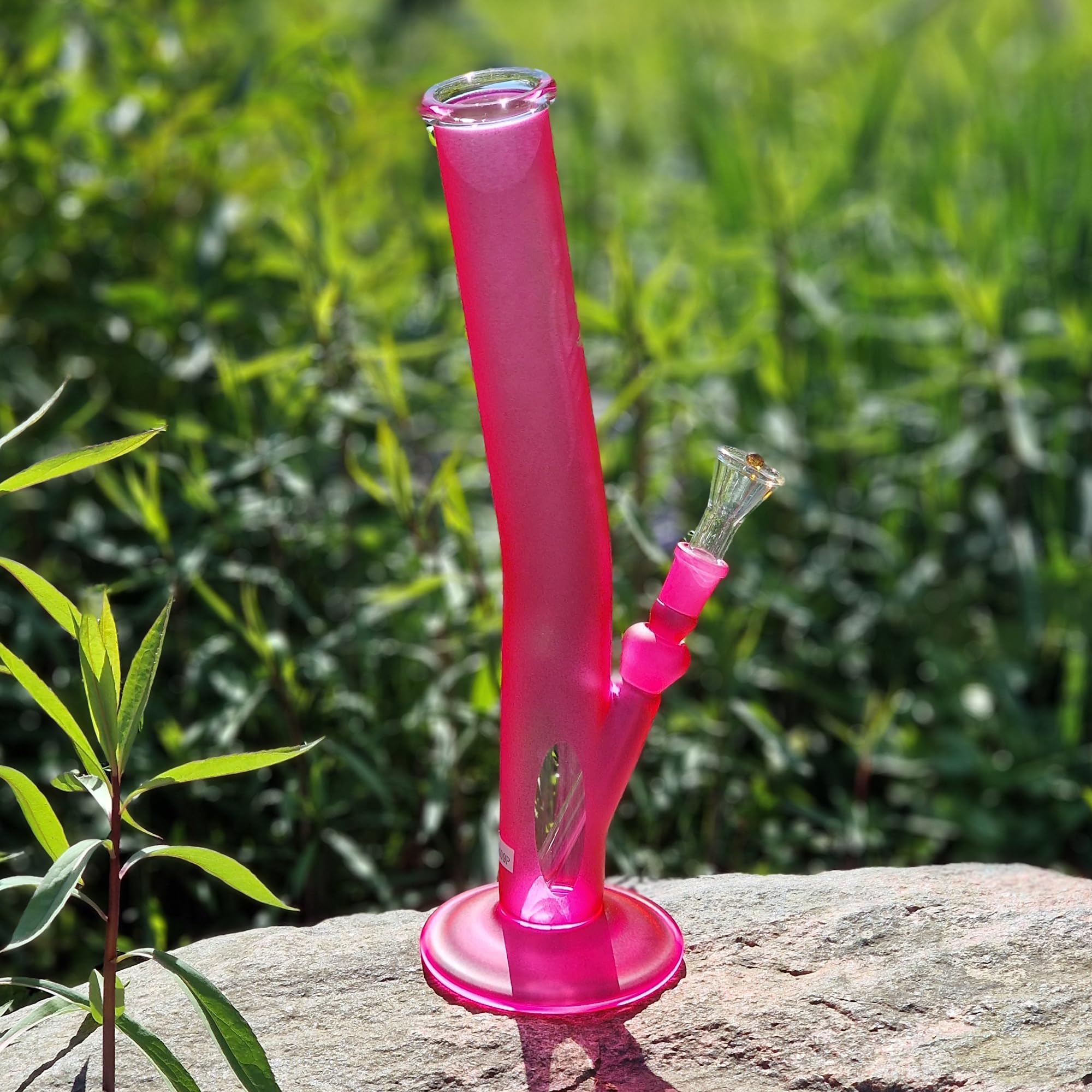 Budawi® 18,8er Glasbong " Pink Lady " mit Kickloch Bong Wasserpfeife 42 cm