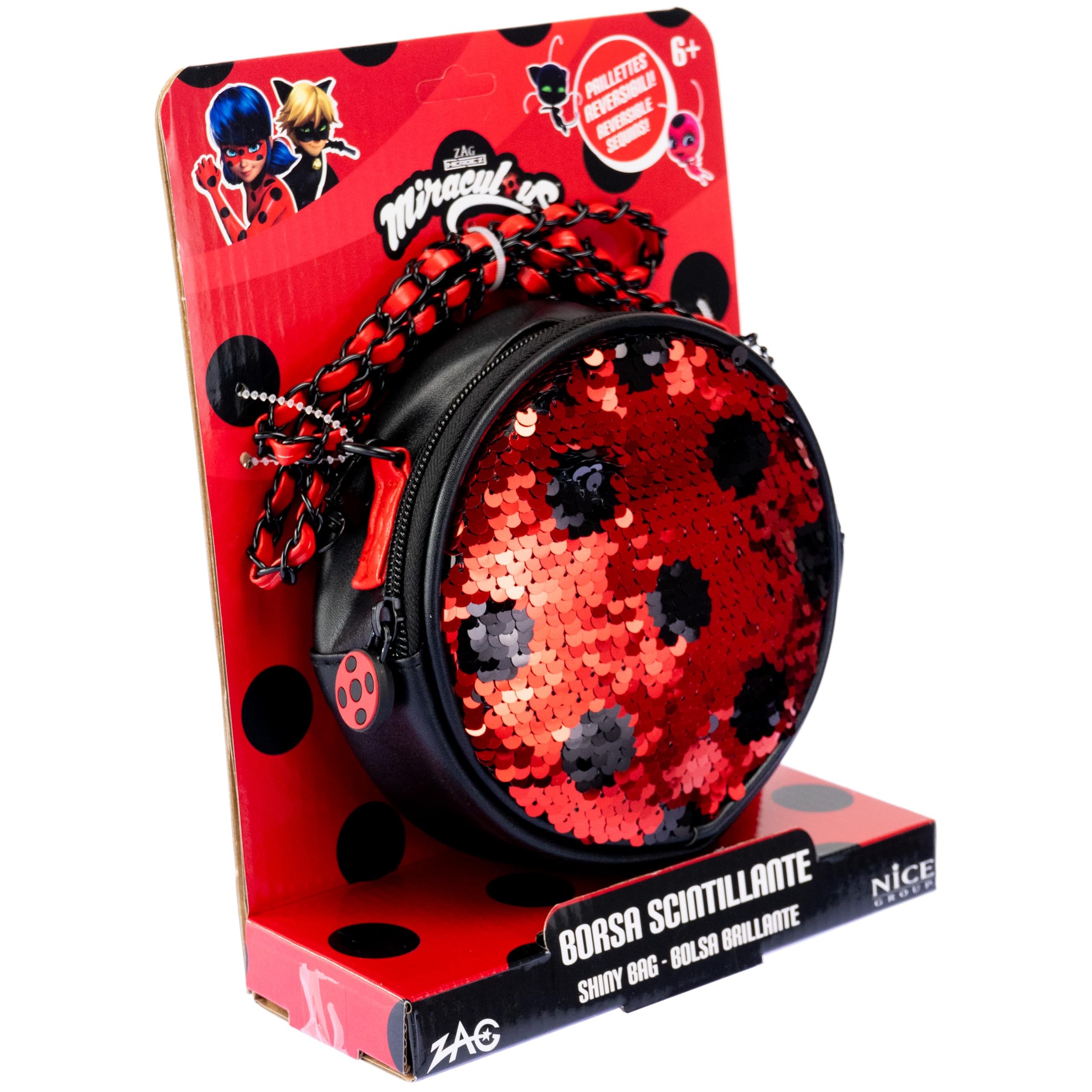 Nice Group - Lady Bug Miraculous Sequins Bag, 52021
