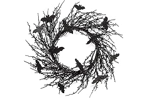 Halloween Black Bat Wreath