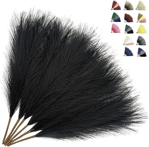 Miniatura 1 de Decoración de hierba seca de las pampas, 6 piezas de 17.8 pulgadas, jarrón artificial de pampas, arreglo floral, estilo bohemio natural perfecto