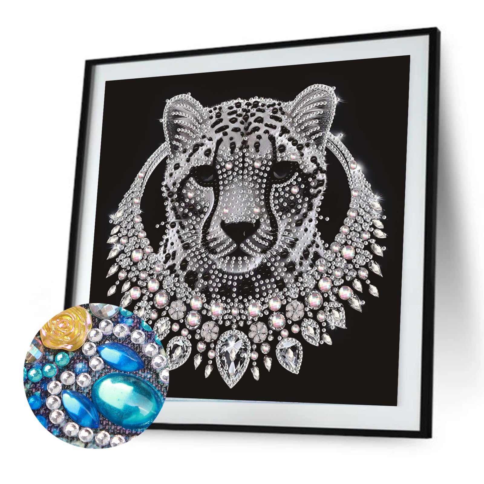 Animal Special Shaped 5D DIY Partial Drill Diamond Dots Paintings for Adults Beginners Home Decor Diamonds Paintings Gem Art Crystal Diamond Art 11.81 X11.81inch