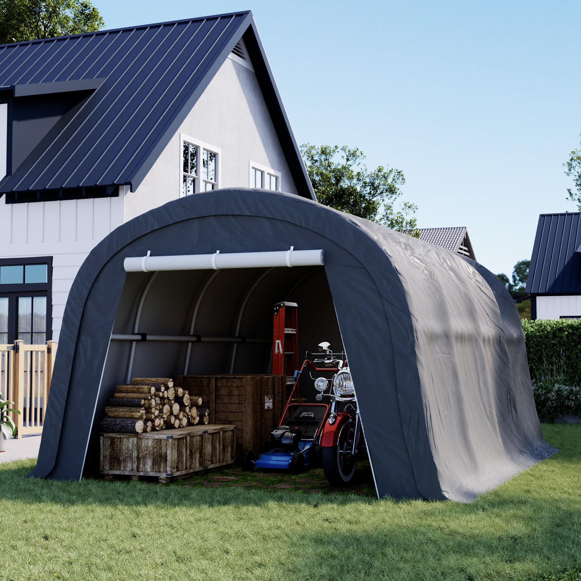 Amazon.com: HOMPUS Outdoor Portable Storage Shelter Shed, 13 x 20