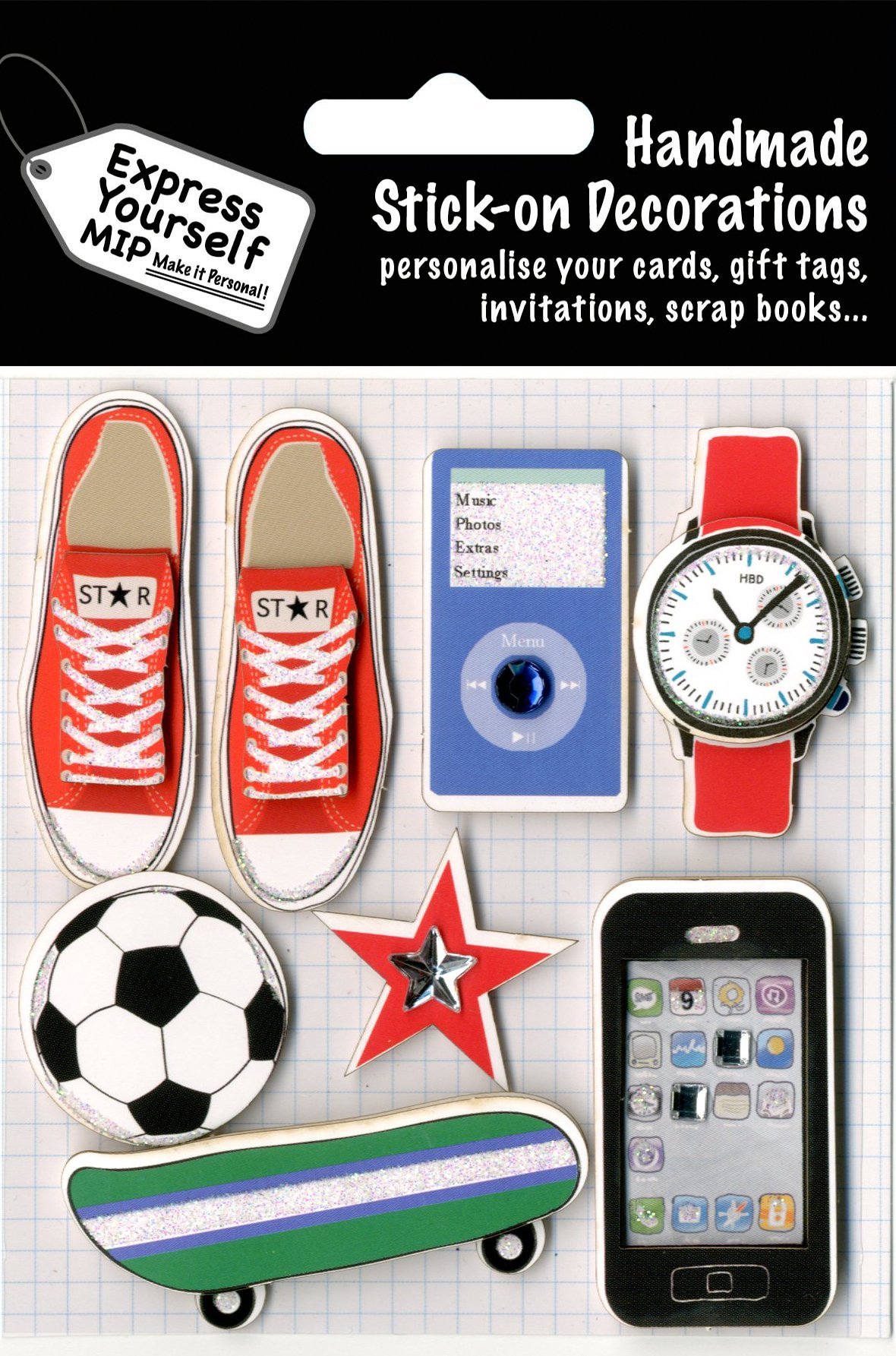 Express Yourself MIP DIYT433 3D Stickers, Multi-Colour