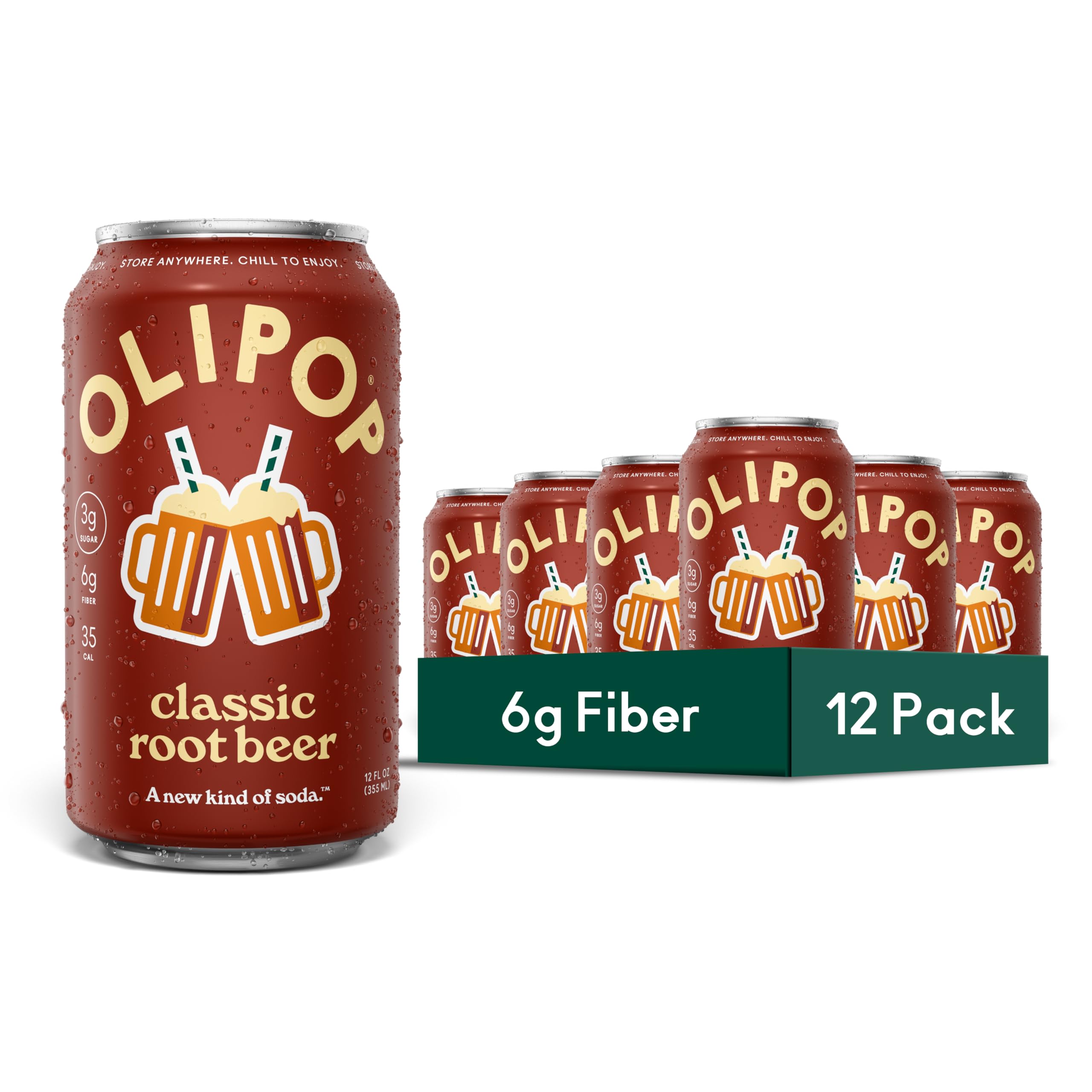 Amazon.com : OLIPOP Prebiotic Soda Pop, Classic Root Beer, Pantry