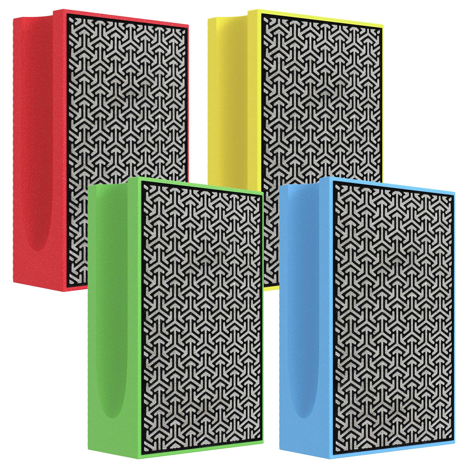 Hoypeyfiy 4Pcs Diamant-Handpolierpads Schleifblöcke Diamant Hoypeyfiy 4Pcs Diamant-Handpolierpads Schleifblöcke Diamant