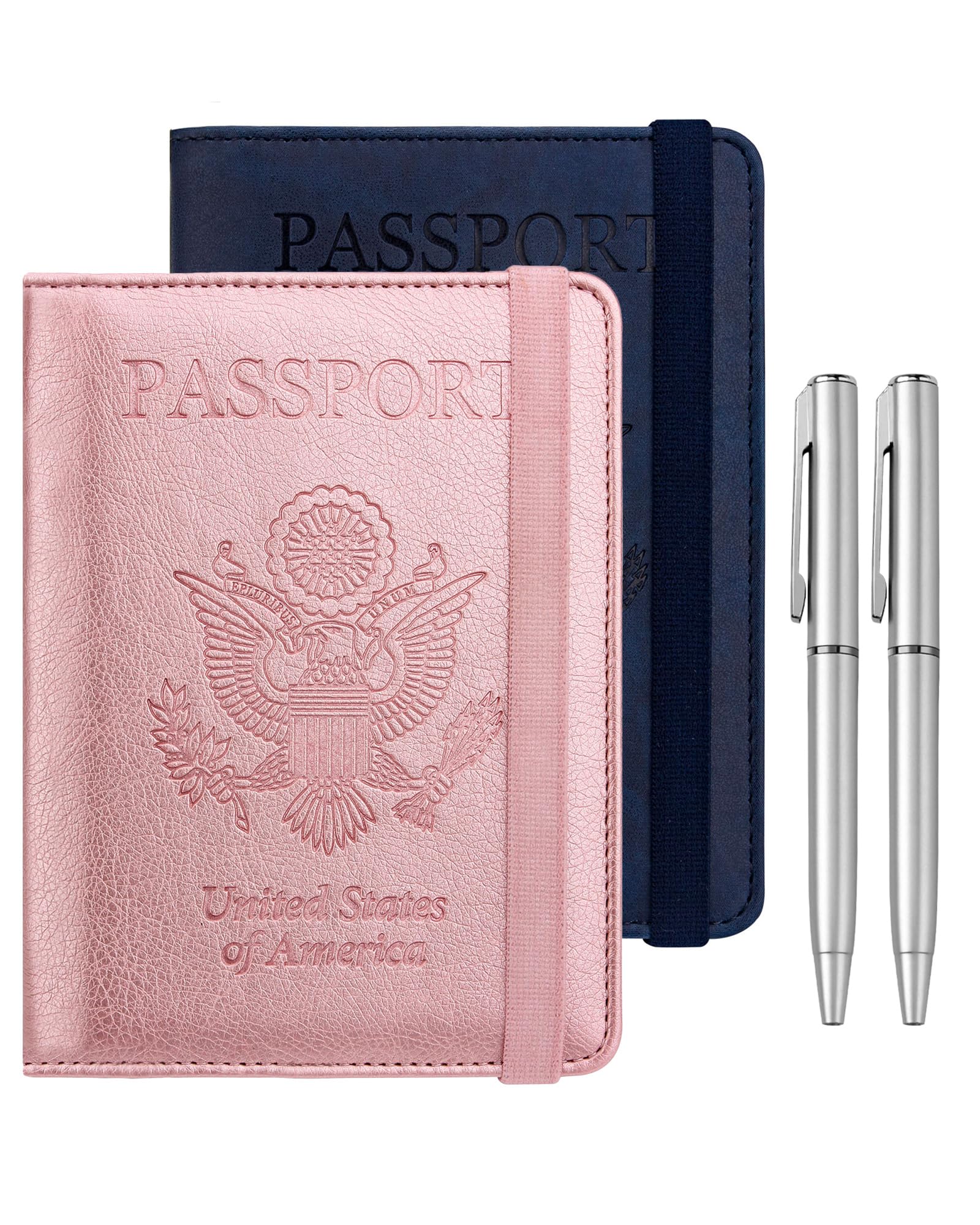 WALNEW Passport Holder for Travel RFID Passport Cover Wallet for Women Men PU Leather Passport Book Card Holder