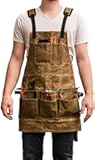 Readywares Waxed Canvas Tool Apron, Carpenter Aprons, Woodworking Aprons