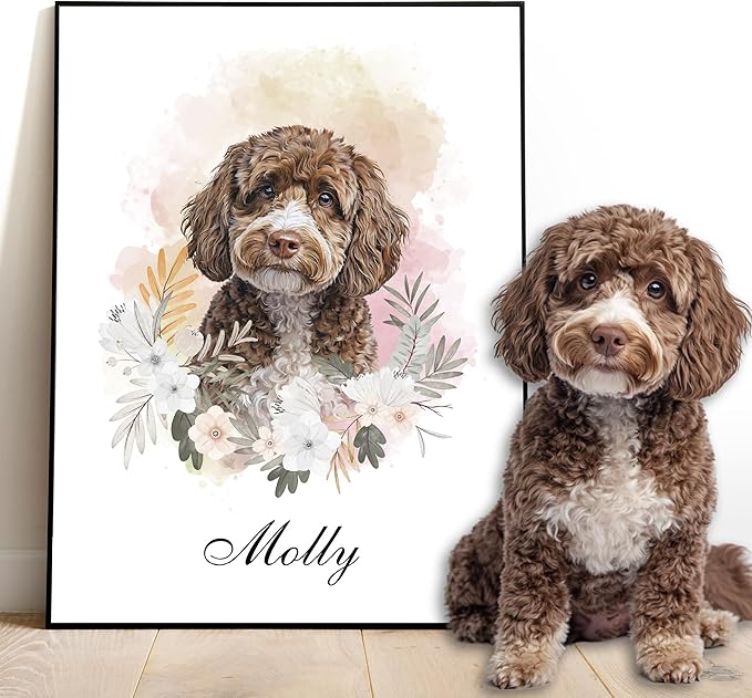 Custom Pet Portrait Watercolor Art