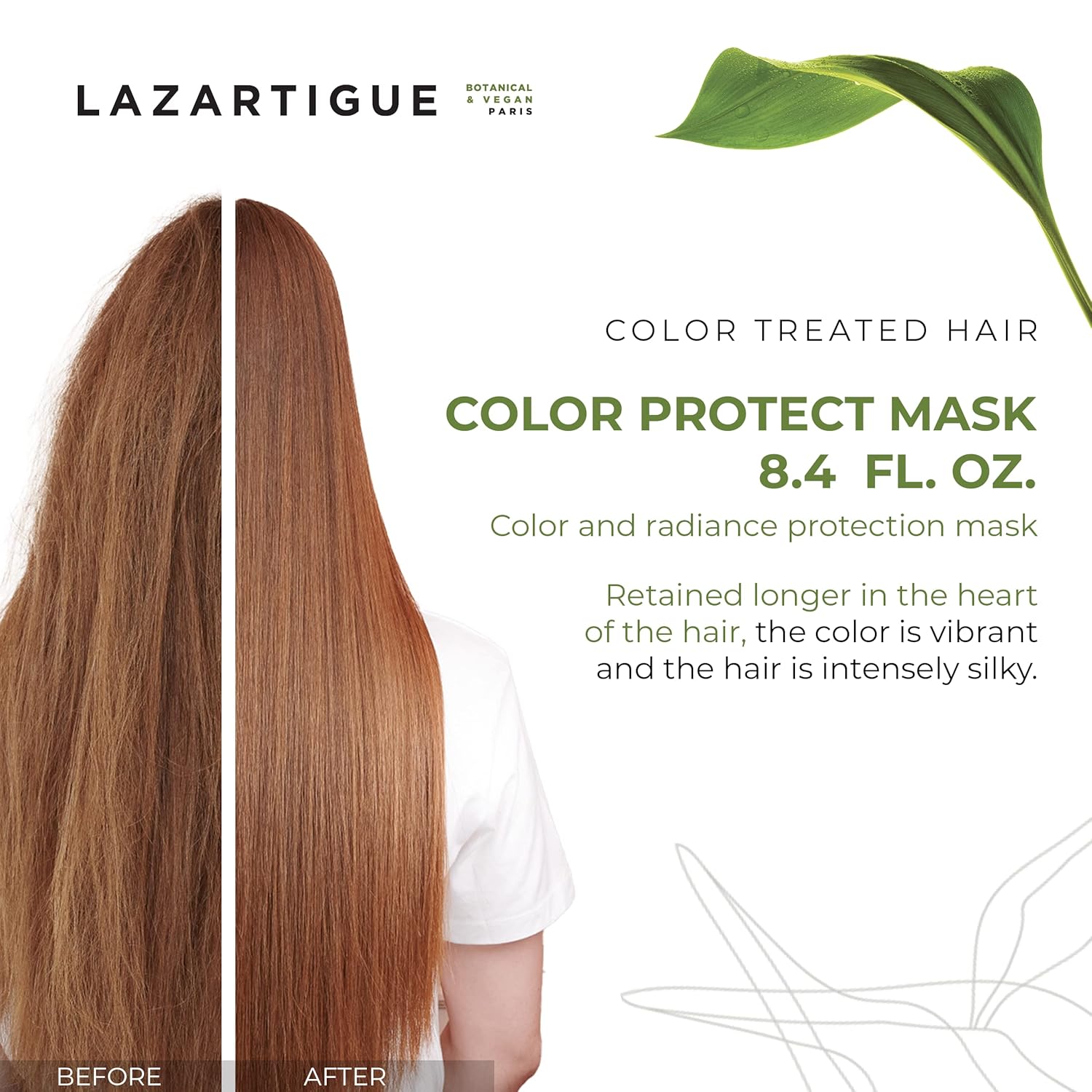 Lazartigue Color Protect Mask | Hair Mask that Holds Color in Hair Fiber | Maximizes Radiance and Protects Hair | Hair Mask for Colored Hair | Vegan, Sulfate & Silicone Free
