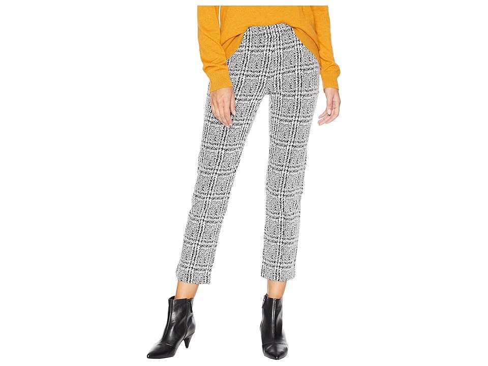 

MICHAEL Michael Kors Plaid Cigarette Crop Pants (Black) Women's Casual Pants