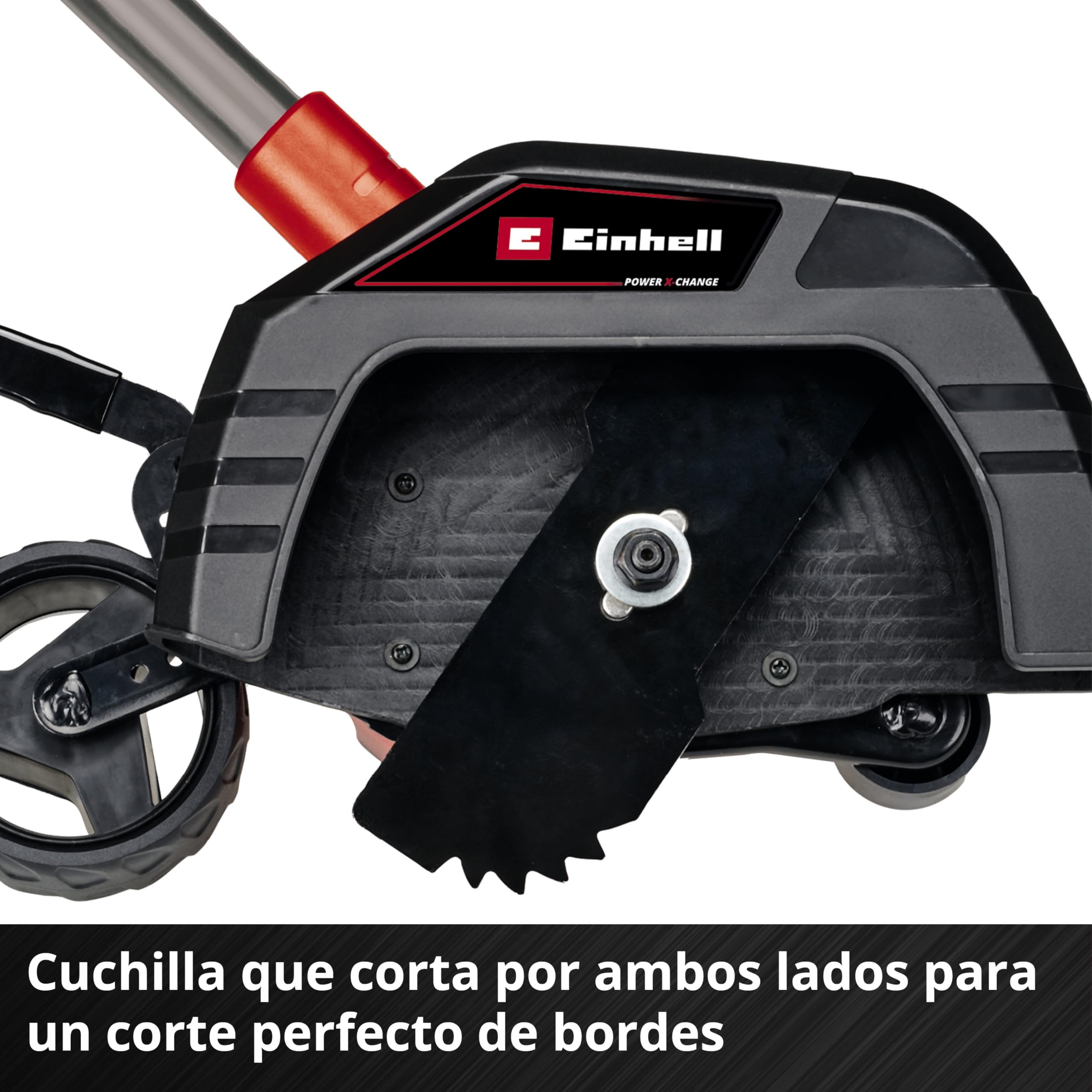 Einhell GE-LE 18/190 Li-Solo Power X-Change - Cortabordes inalámbrico (18 V, Ajuste de Profundidad a 3 Niveles, Mango Desmontable, Revestimiento Suave Softgrip, sin batería ni Cargador)