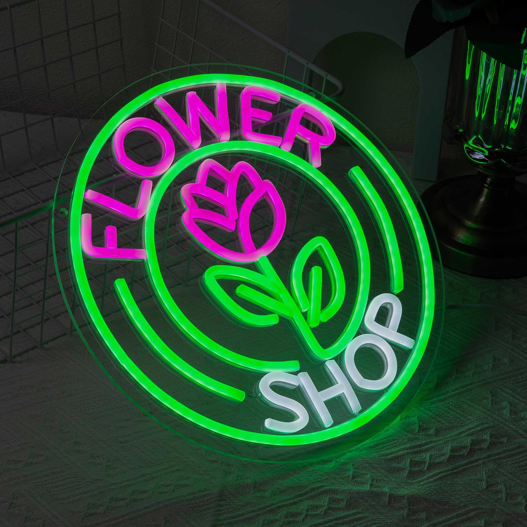 Flower Shop Neon Sign Tulips Neon Light for Wall Decor Florist