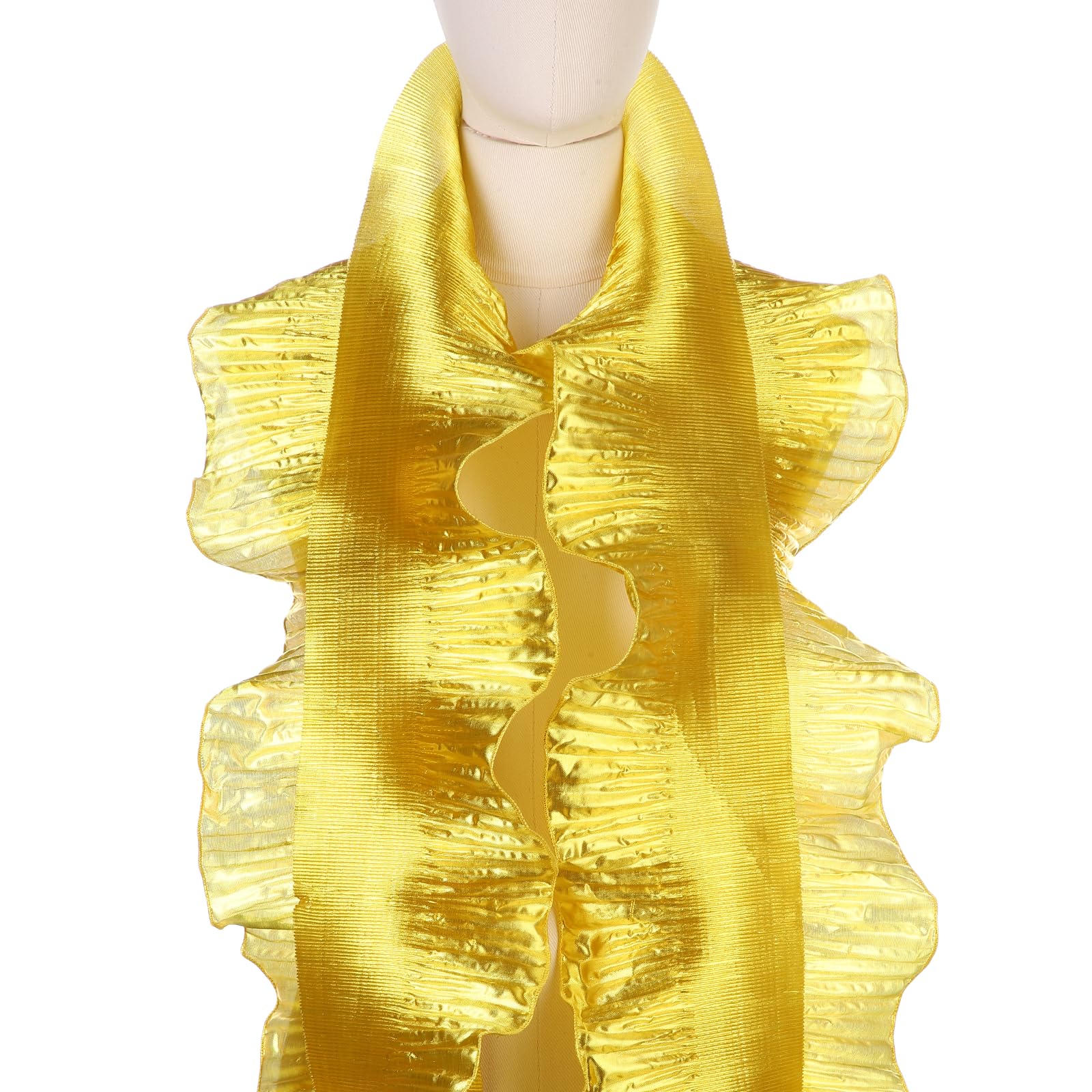 PATIKIL 10 Yards x 6" Ruffle Pleated Chiffon Trim,Gold โ image 1