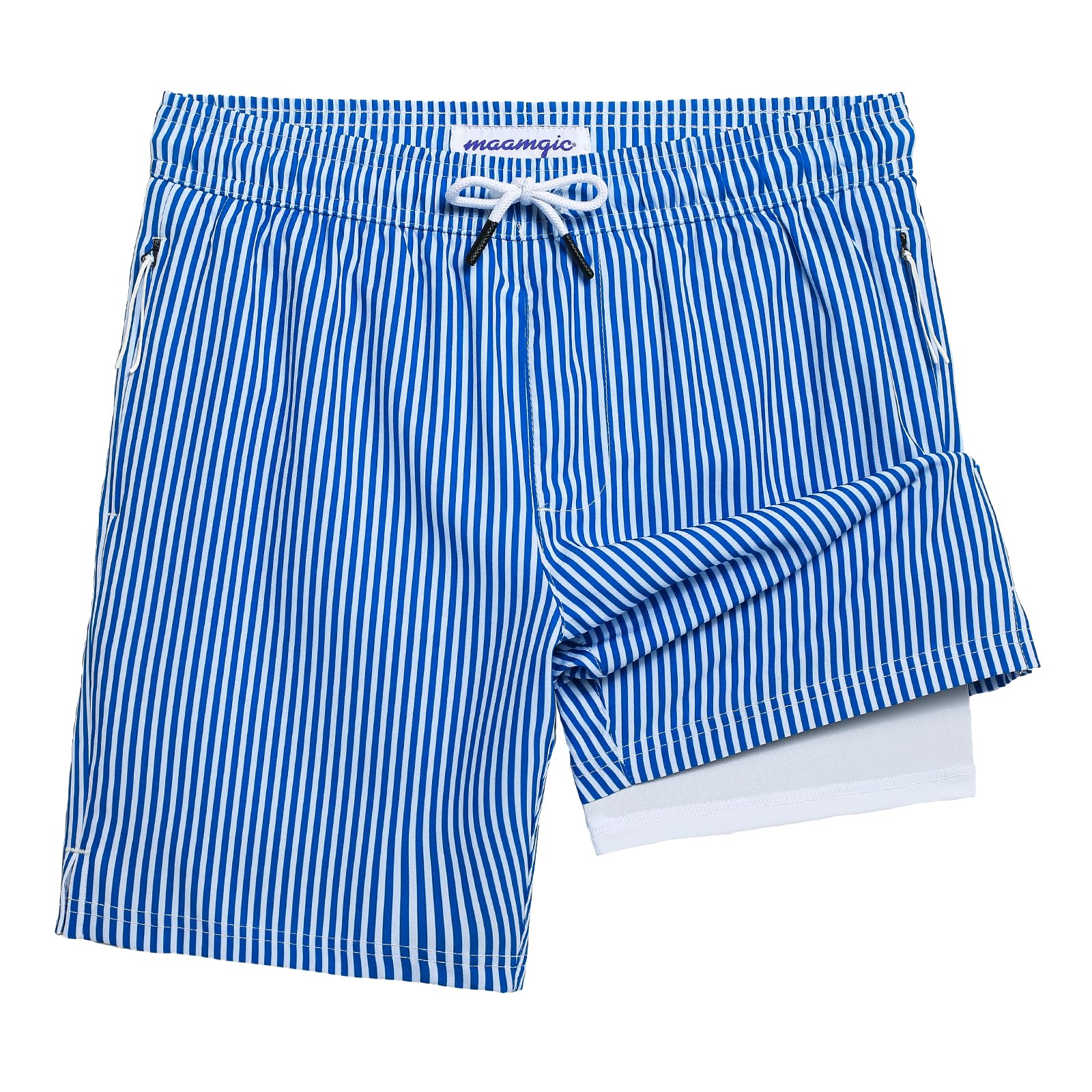 maamgic Traje de baño para niños, forro de compresión, elástico, para adolescentes, niños, antirozaduras, con bolsillos con cremallera