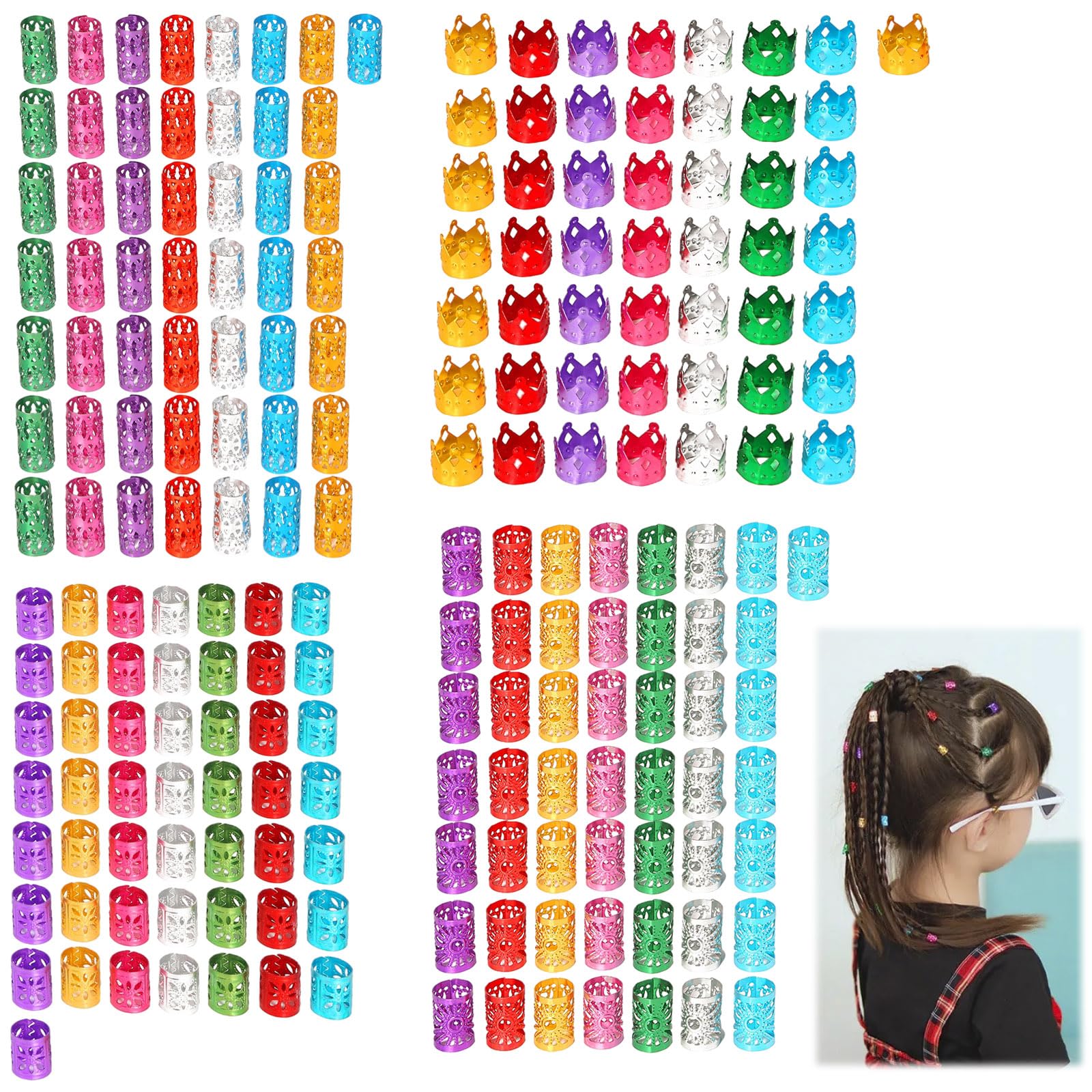 Amazon.co.jp: Doyime ヘアアクセサリー【200本セット】ドレッド