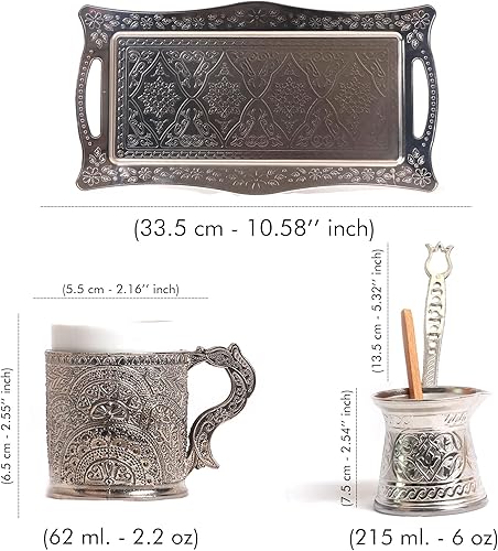 Miniatura 7 de HeraCraft Juego completo de café turco (bronce-mini)