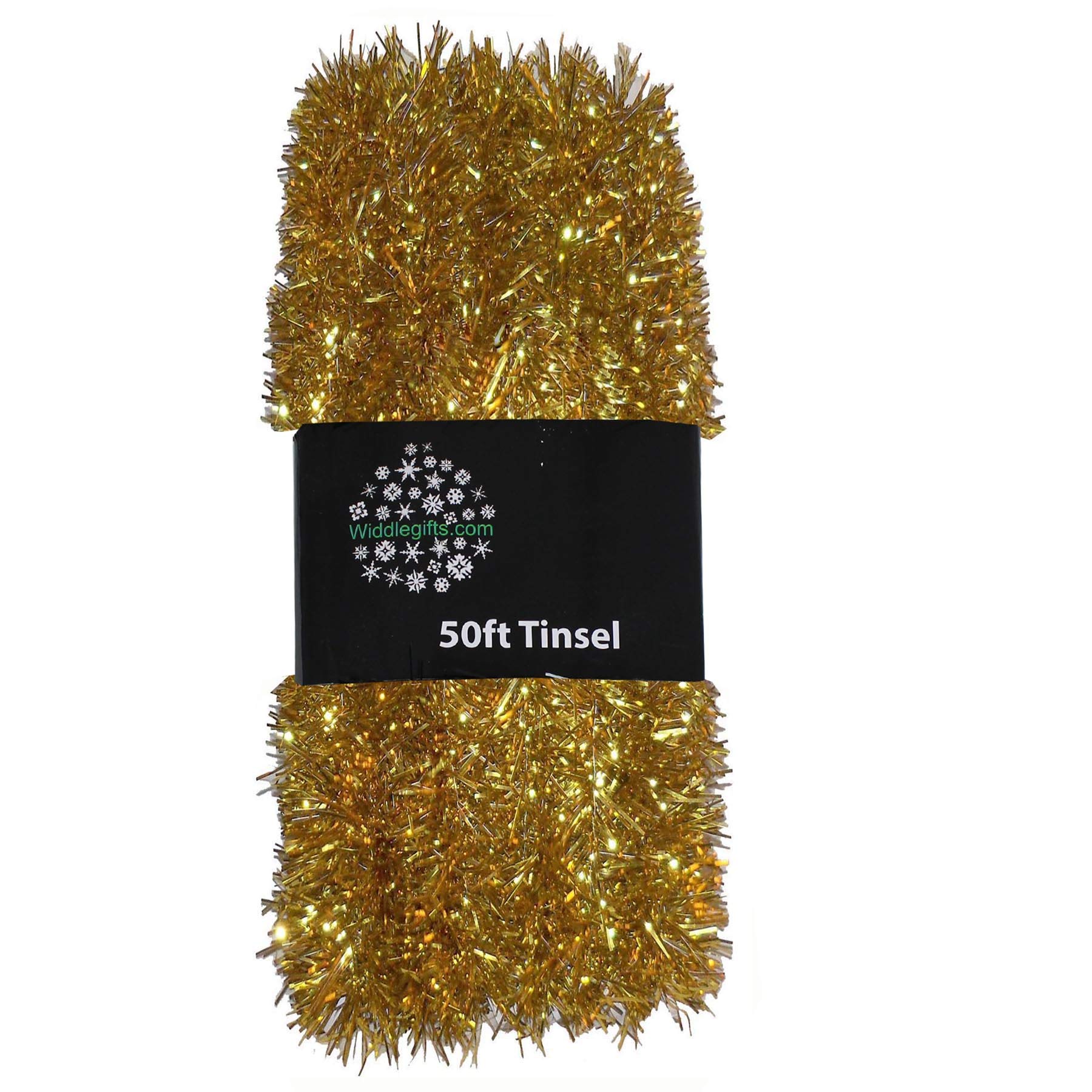 Widdle Wonderland Christmas Tree 50ft x 3cm Tinsel GREAT VALUE - Gold 7132