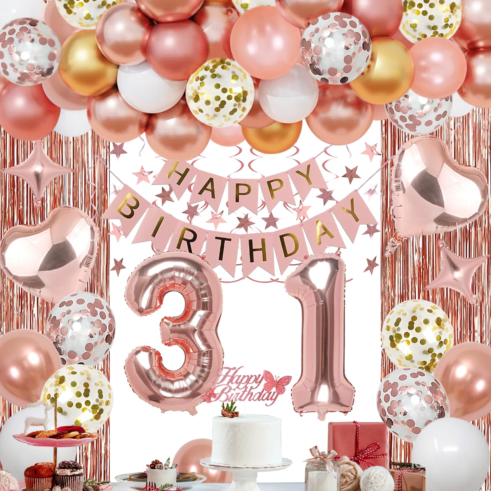 40inch Rose Gold Foil 37 Helium Jumbo Digital Number Balloons, 37th