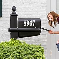 Vista 7 de Kattykitty Números de buzón blancos para exterior, adhesivos de número de buzón impermeables de vinilo, números de dirección para casa, números