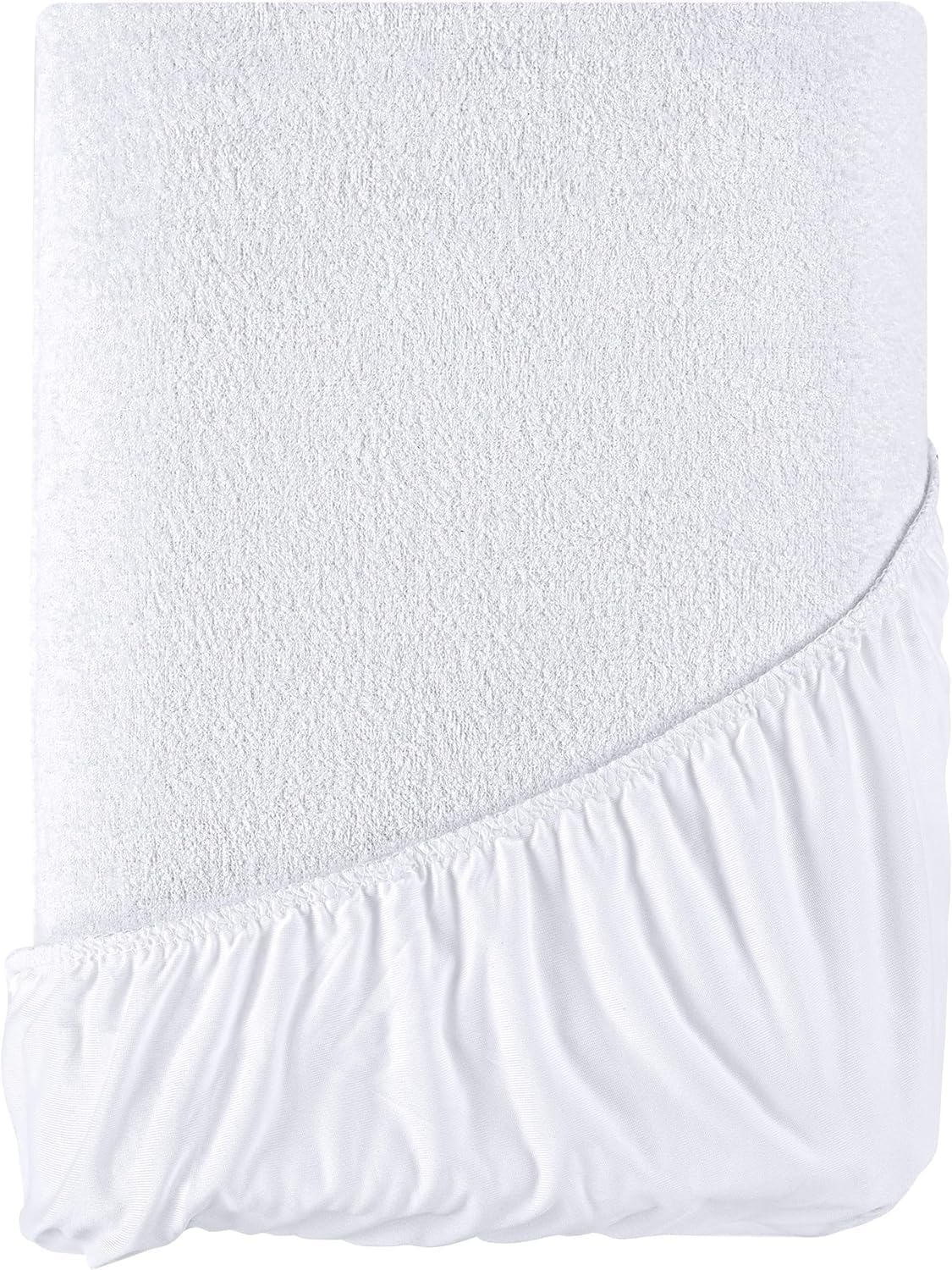 Coprimaterasso Matrimoniale Impermeabile Certificato OEKO-TEX, Proteggi Materasso, Traspirante, Lavabile, Stile Montato Tutto Intorno Elastico PARIS (Bianco, 2 POSTI 170X200 CM.)