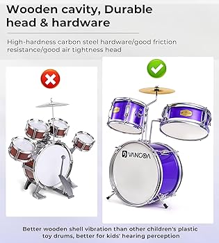 Amazon.co.jp: Vangoa ドラム セット 13インチ 3ピース ドラム
