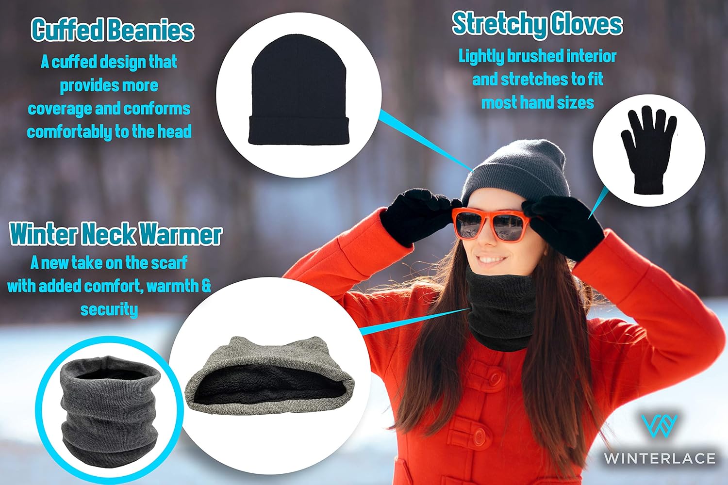 96x Winter Gloves, Beanies, Crew Socks, Neck Warmers Donation Charity Care Bulk Bundle - Image 2