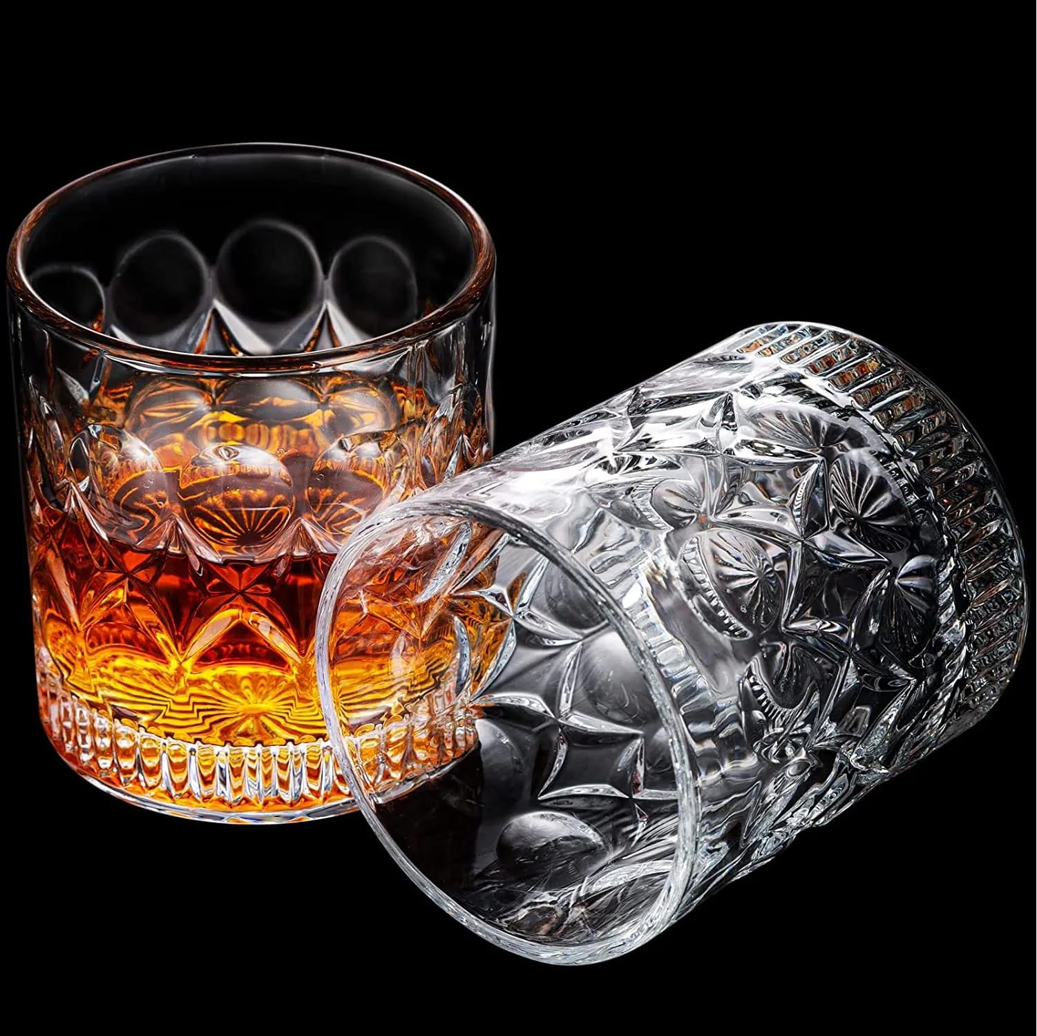 Classic Whiskey Glasses Set - 2 Premium Tumblers -7