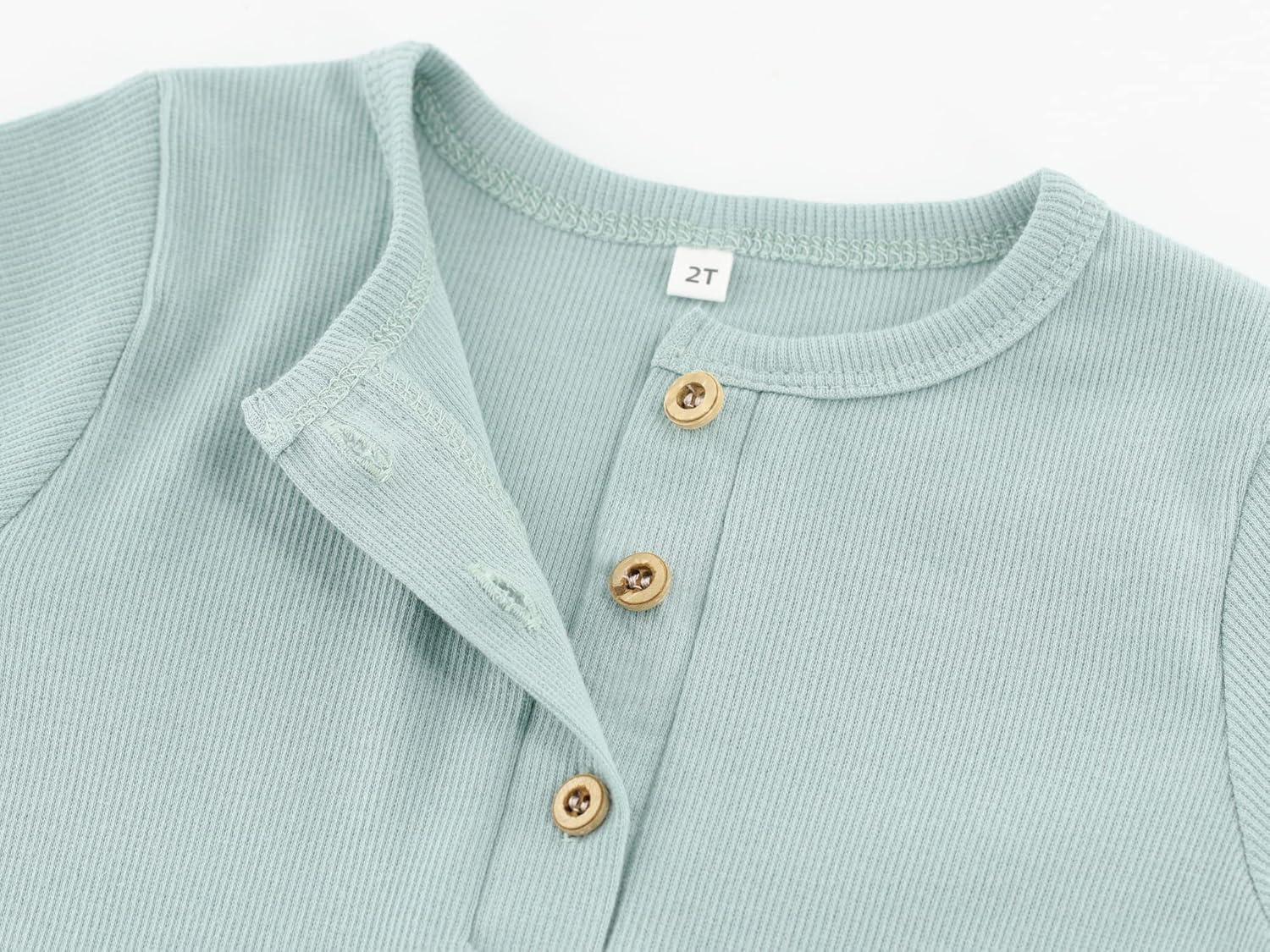 Toddler Short Sleeve Henley Shirt Boys Ribbed T-Shirt - Image 7