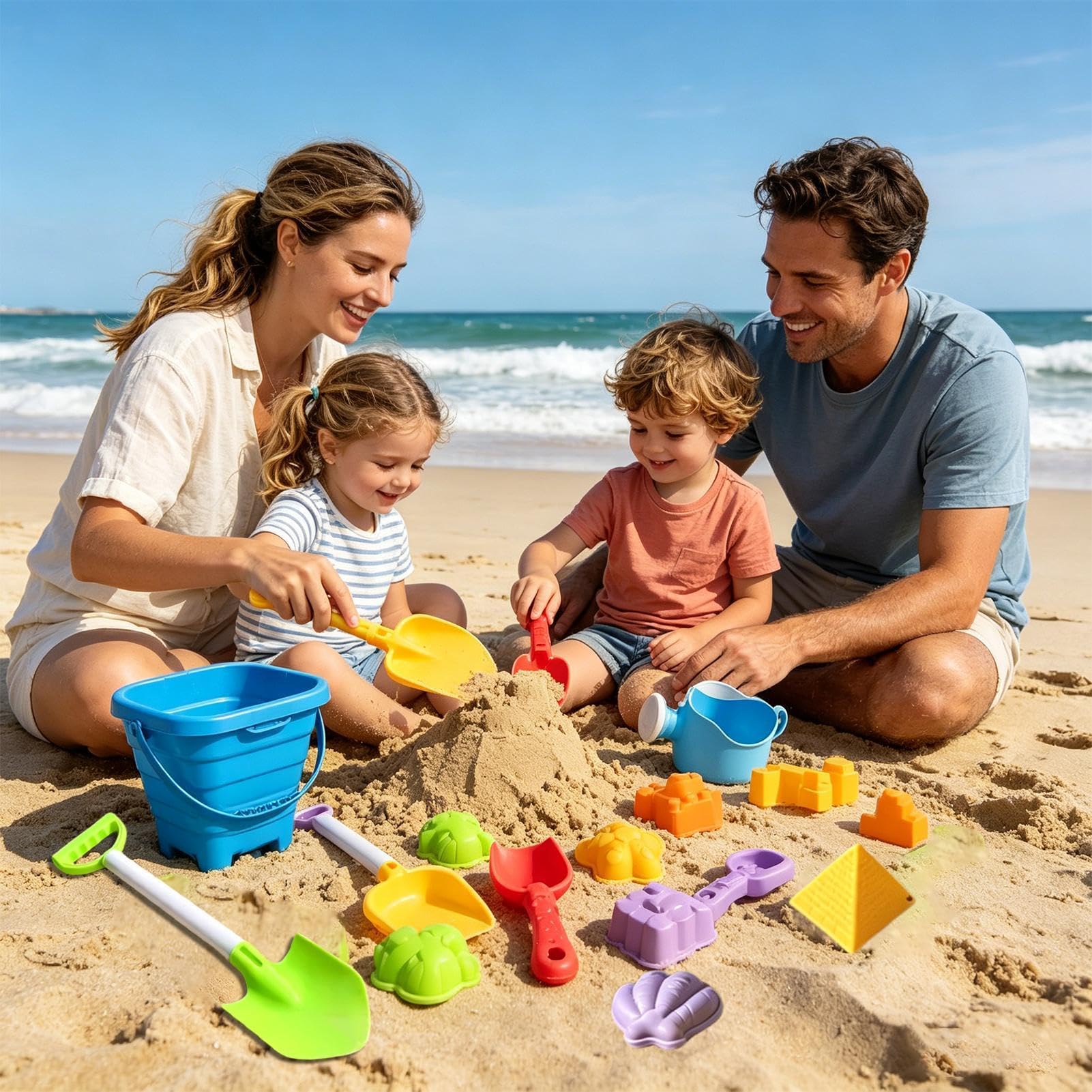 Juguetes de playa para niños Juegos divertidos, coloridos al aire libre