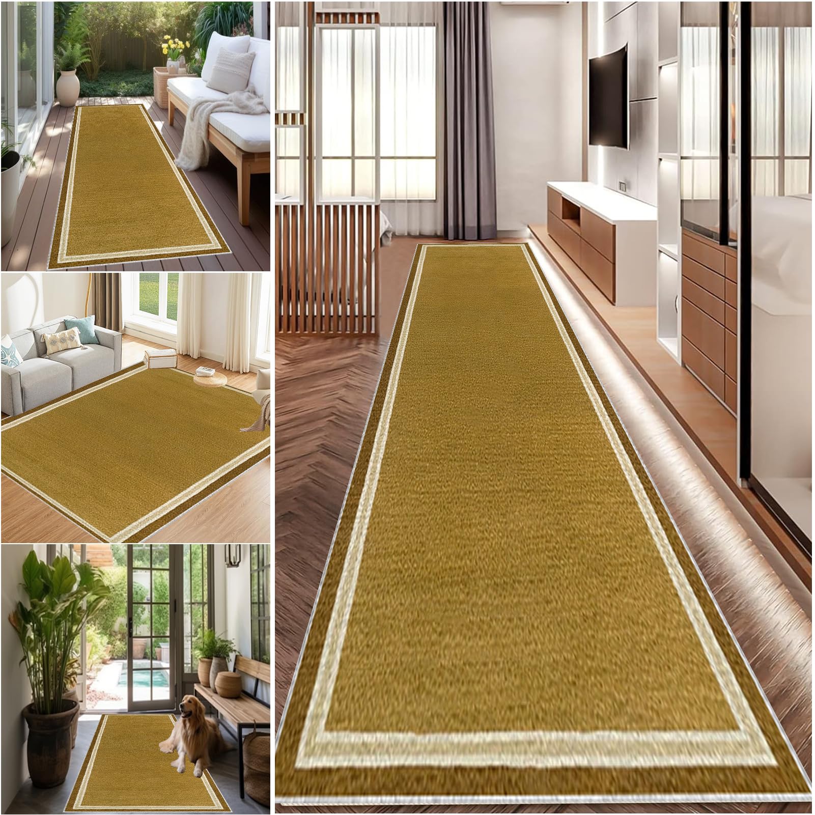 Alfombras de Pasillo Antideslizante Alfombras Pasillo Largas Alfombra Estrecha de Pasillo Alfombra Cocina Alfombra Corredor para Entrada Hall Cocina Lavanderia Sala de Estar Dormitorio 40 x 250 cm