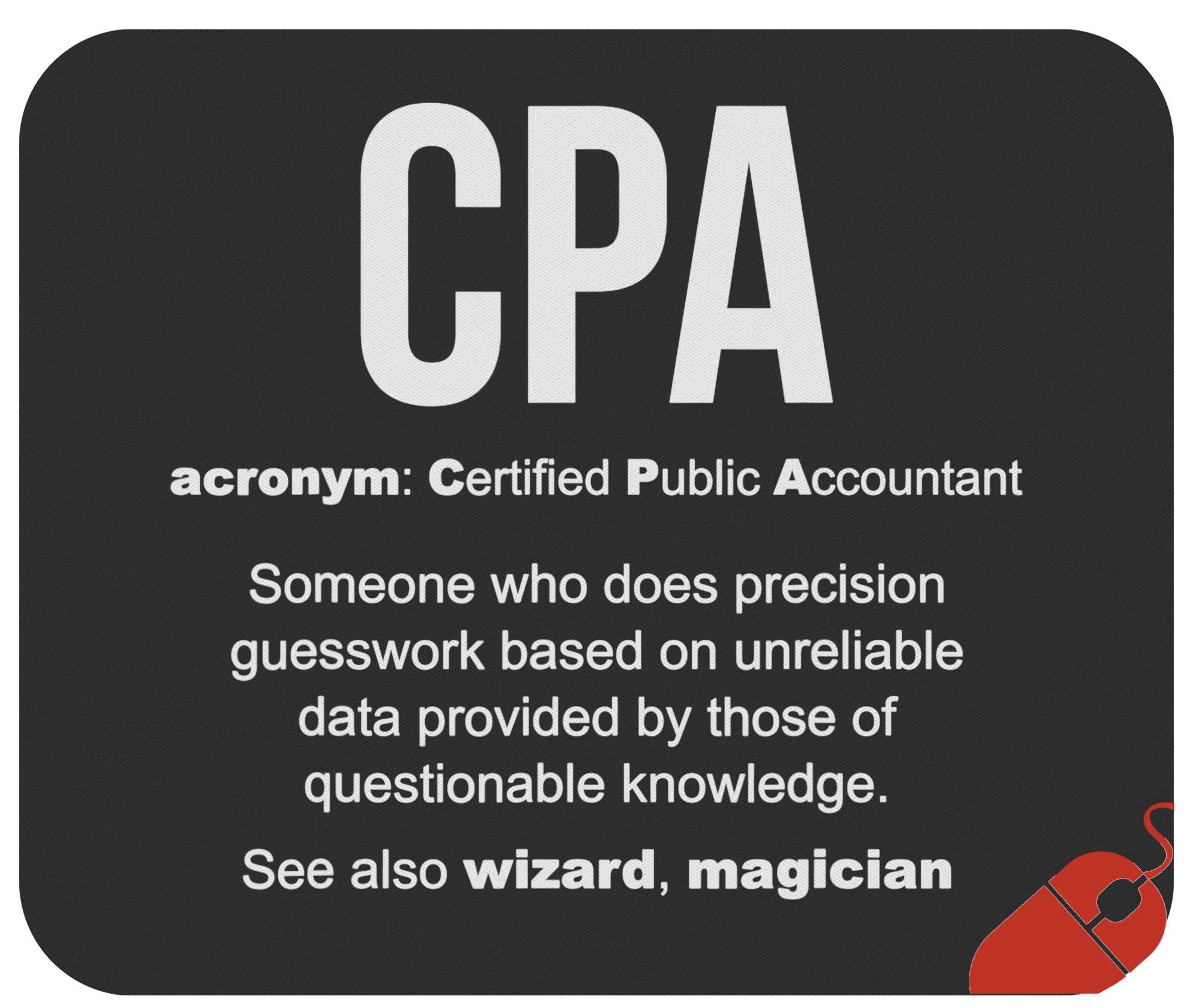 Unique Accounting Mousepad - CPA Certified Public Accountant Gift Mug Cup s Mousemat 9.2 Inch Mouse Mats T-Shirt Gag