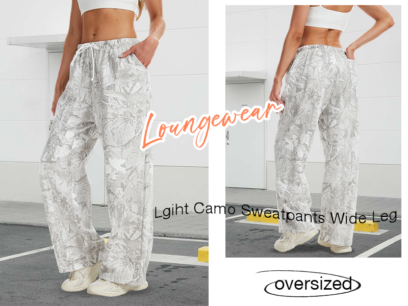 Amazon.com: Eutten Women Wide Leg Leopard Sweatpants High Waisted