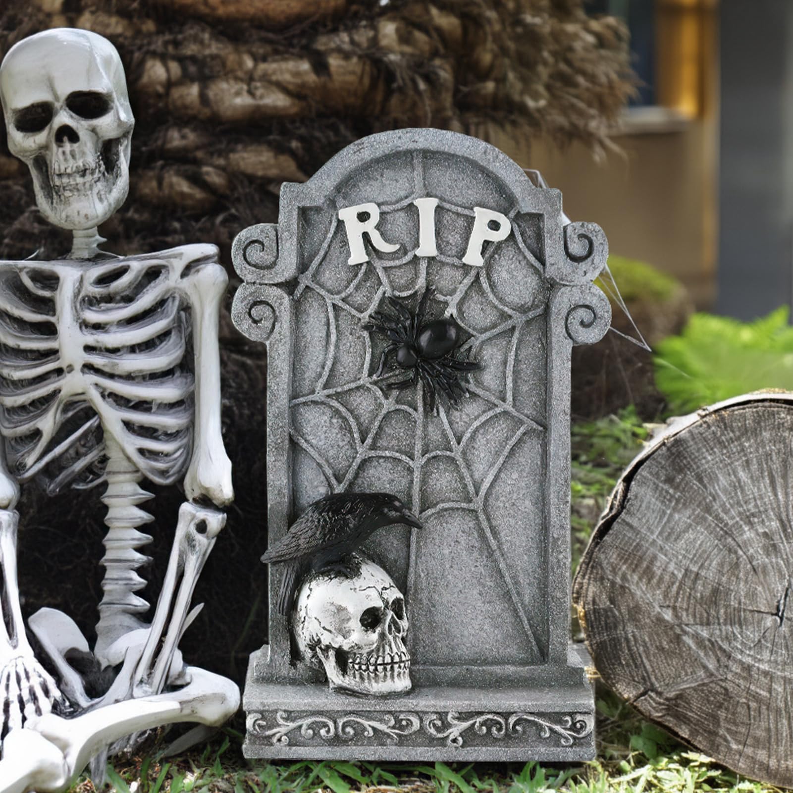 Nagrobki Halloween Straszne Płyty Nagrobne z Czaszka, Znaki Ogrodowe