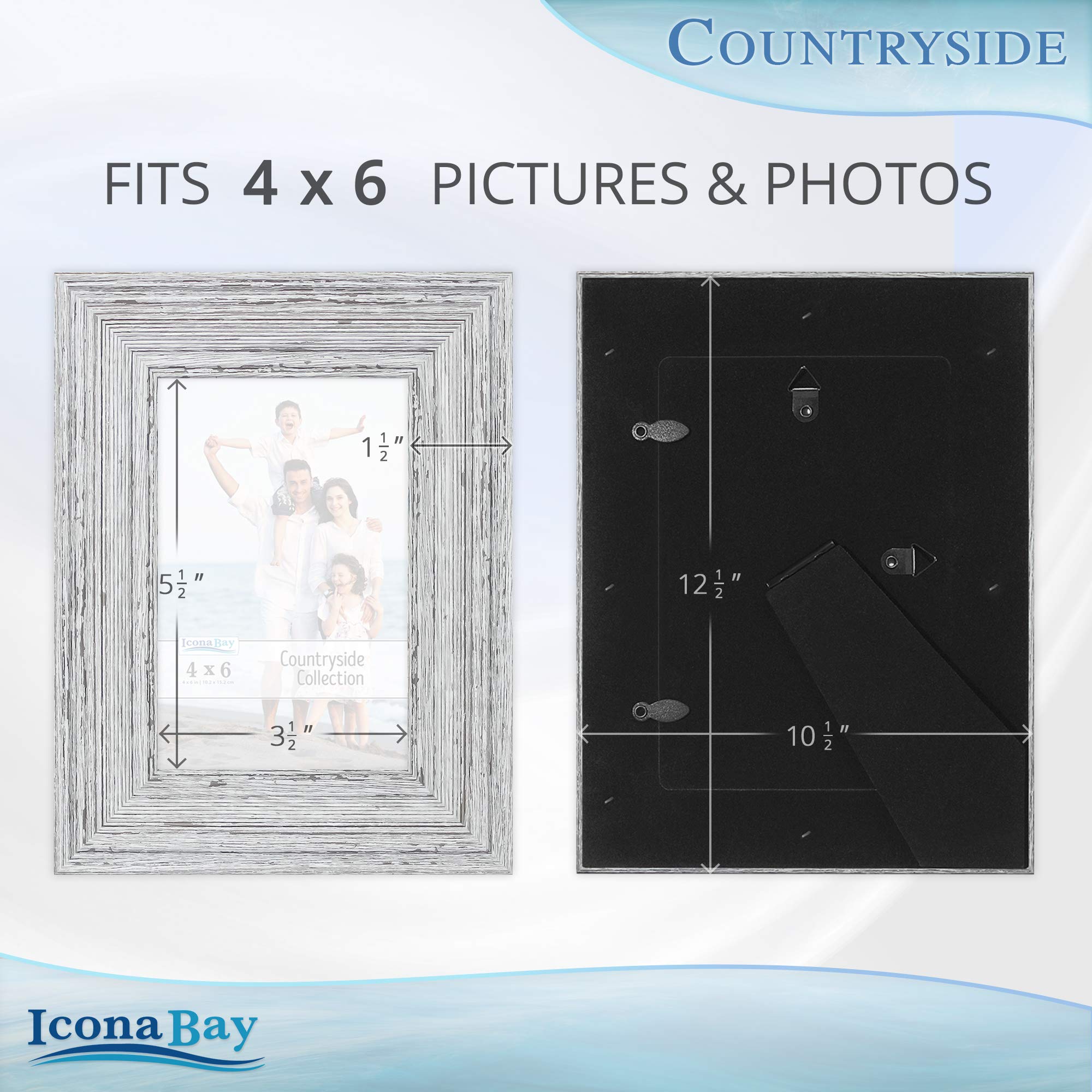 Amazon.com - Icona Bay 4x6 Picture Frames (Speckled Gray, 6 Pack