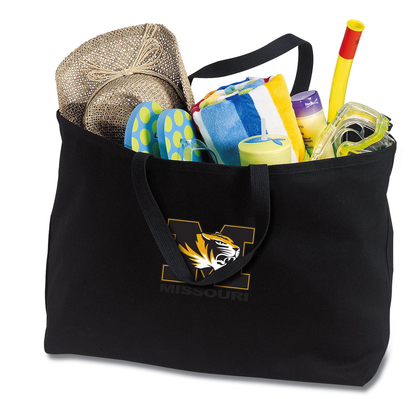 Broad Bay JUMBO Mizzou Tote Bag or Large Canvas University of Missouri Shopping Bag
