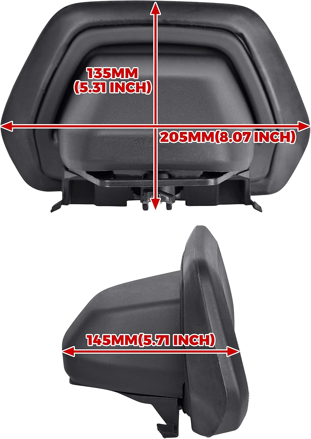 SAUTVS 1Up Driver Backrest for Can-Am Ryker, Sport Driver Back Rest Kit for Can Am Ryker 600 900 & Ryker Rally 2019-2024 Accessories (1PCS, Replace #219400960)
