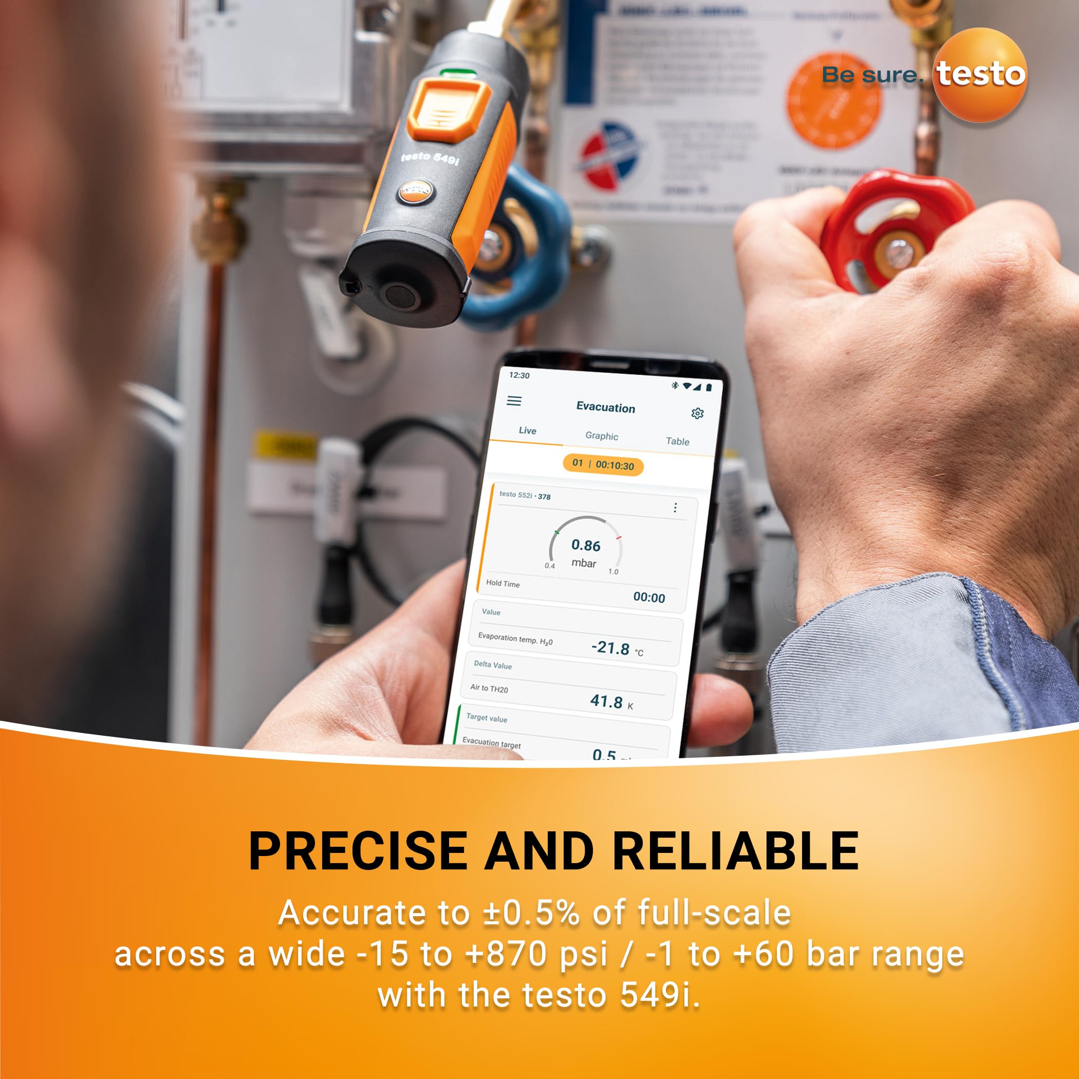 testo Smart Probe Kit - HVAC/R Gauge Set for Air Conditioning 