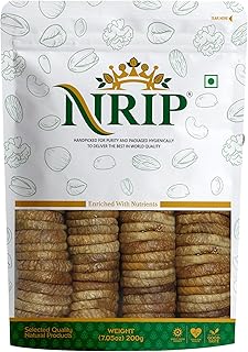 NRIP Premium Dried,200g | Afghani Anjeer I Low in Fat | Healthy Snack I Rich Source of Vitamins Dietary Fiber | Dry figs