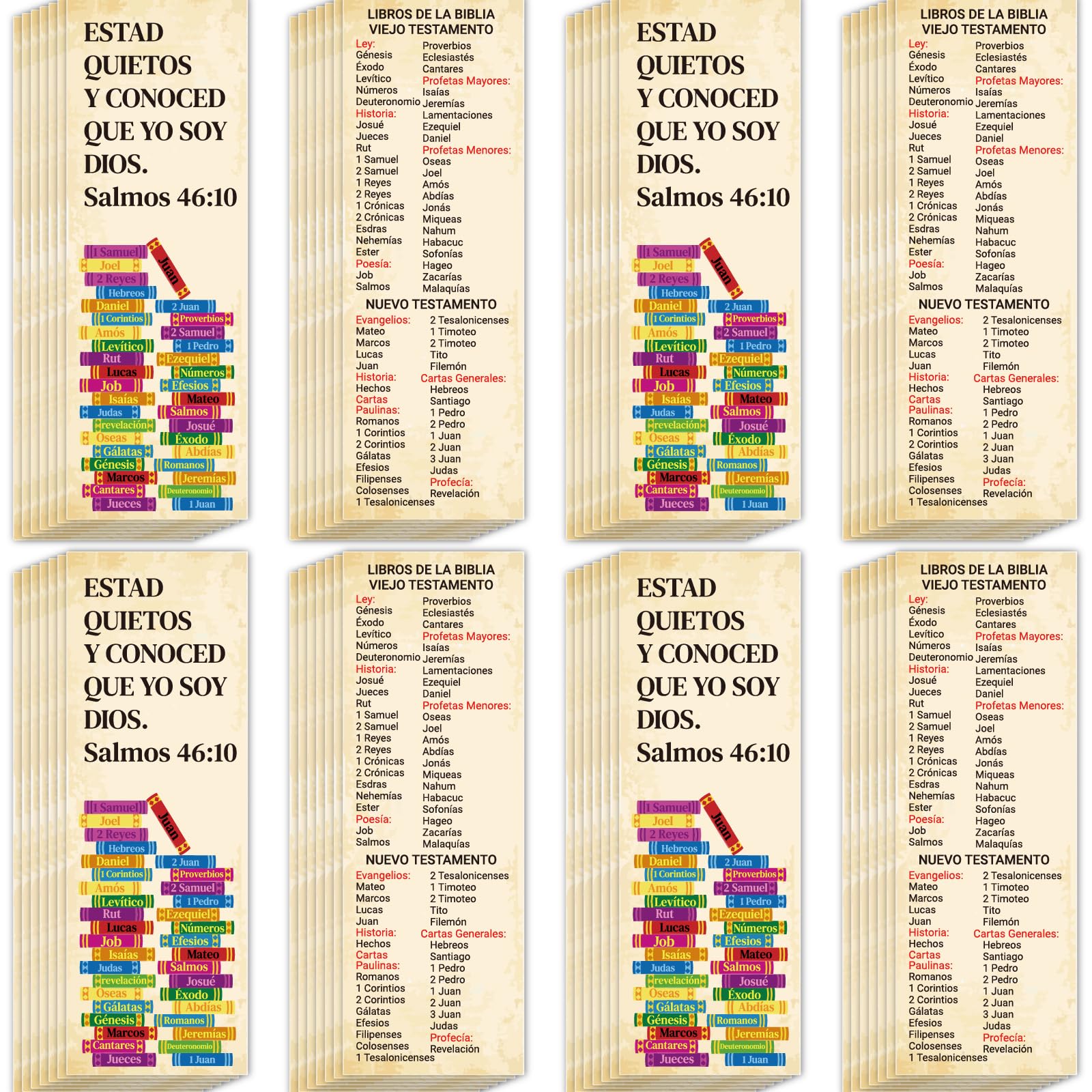 120 marcapáginas en español de la Biblia, versículo religioso de la Biblia, marcapáginas cristianas, tracto evangélico, tarjetas de oración, a granel, marcadores de lectura de las Escrituras para
