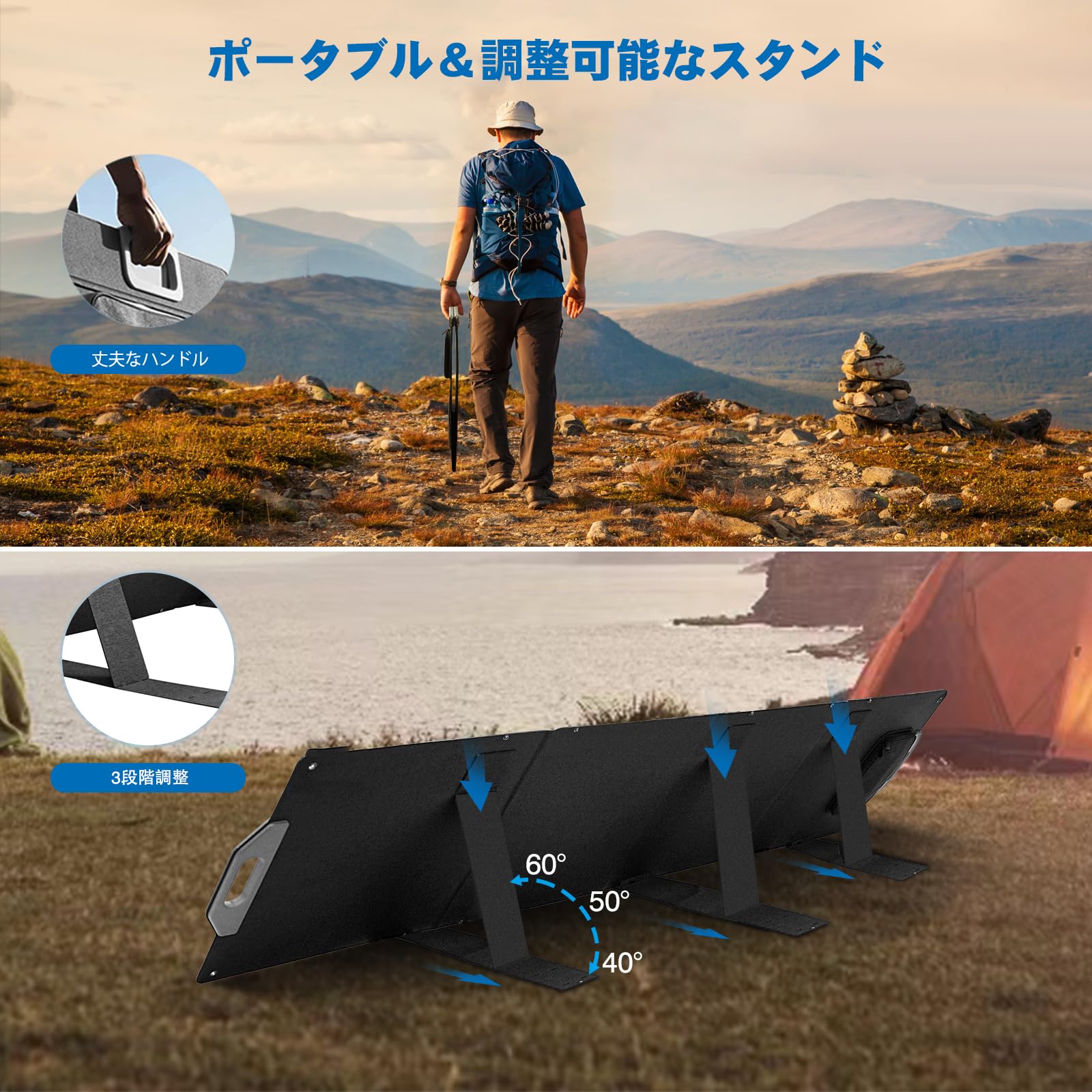 Amazon.co.jp: STORCUBE ソーラーパネル 200W 折りたたみ式 太陽光 