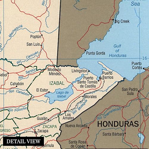 Miniatura 2 de HISTORIX Póster del mapa de Guatemala 2000 - Mapa de Guatemala - Póster de Guatemala de 24 x 30 pulgadas - Mapa de Guatemala - Arte de pared de