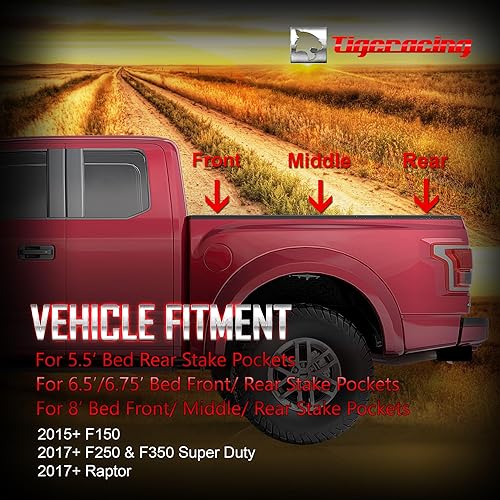 Miniatura 2 de Anclajes de amarre retráctiles para caja de camioneta, anillo en D lateral compatible con F150 2015-2026  2017-2026 F250 F350 Super Duty  Raptor