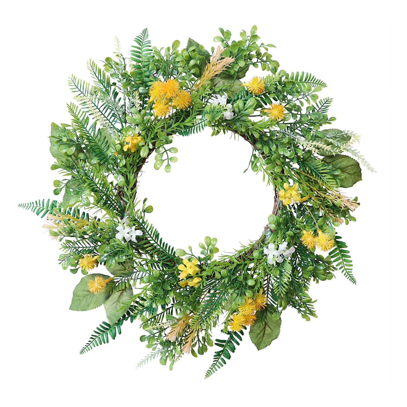 Artificial Flower with Leaves Wedding Wreath Spring Wreath Decoration for Door Window Hallway Farmhouses Home Decoration Window Wall Hanging