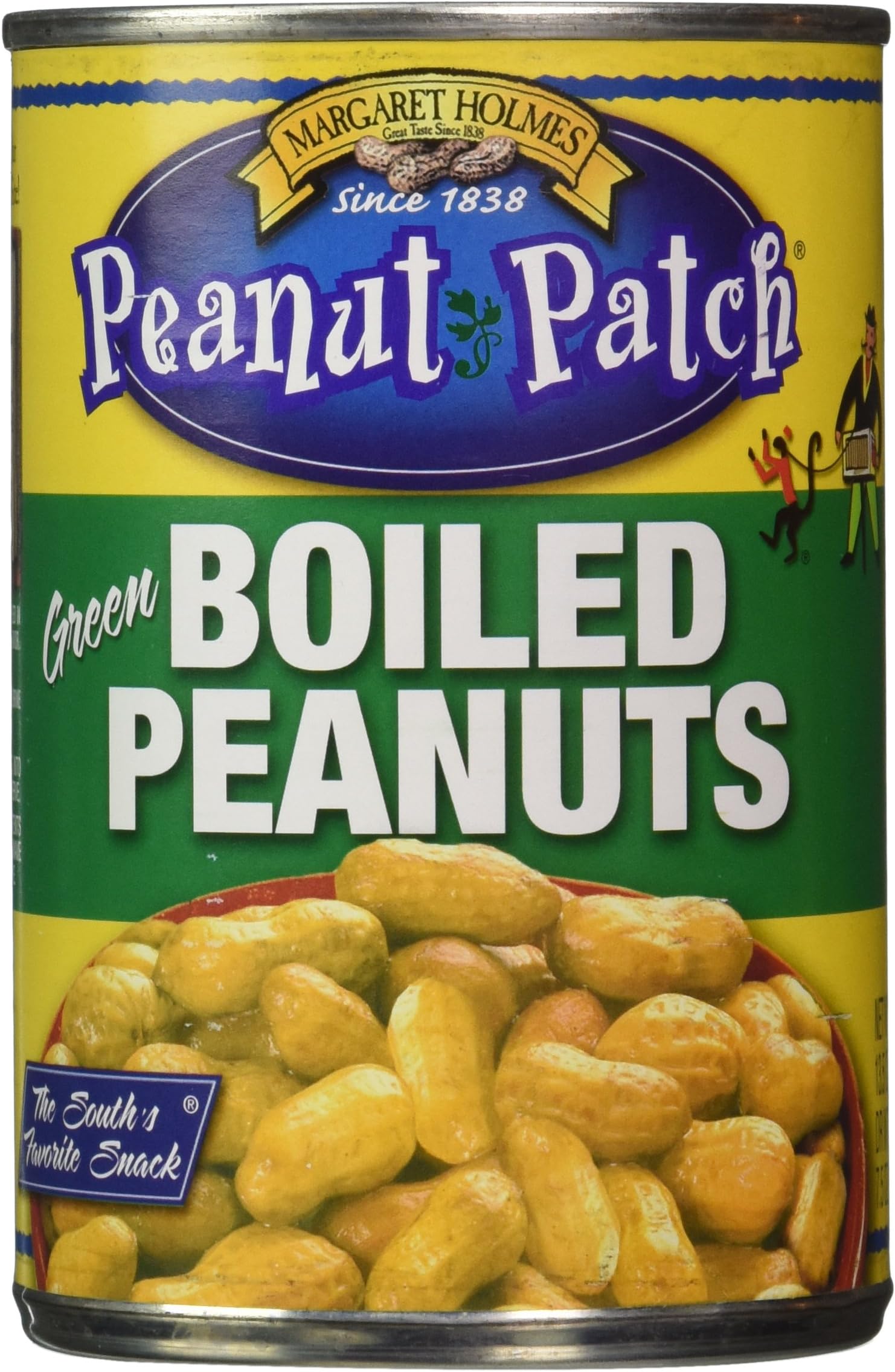 Margaret Holmes, Green Boiled Peanuts, 13.5oz Cans (Pack of 12)