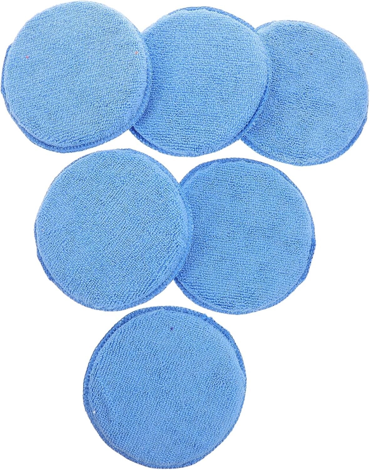 6pcs Car Waxing Tool Durable Hand Polishing Sponge Pads for Auto Detailing Soft Buffing Applicators for Easy Vehicle Cleaning and Maintenance